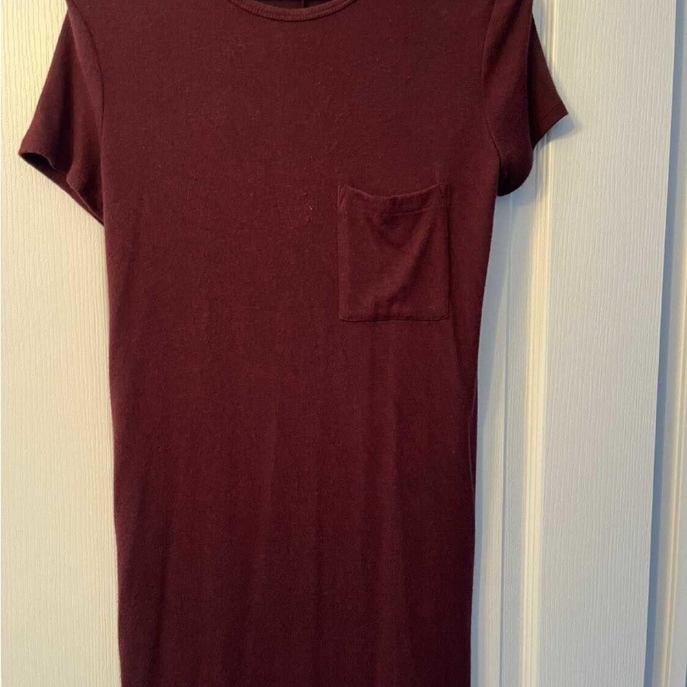 Forever 21 Burgundy T-Shirt Dress